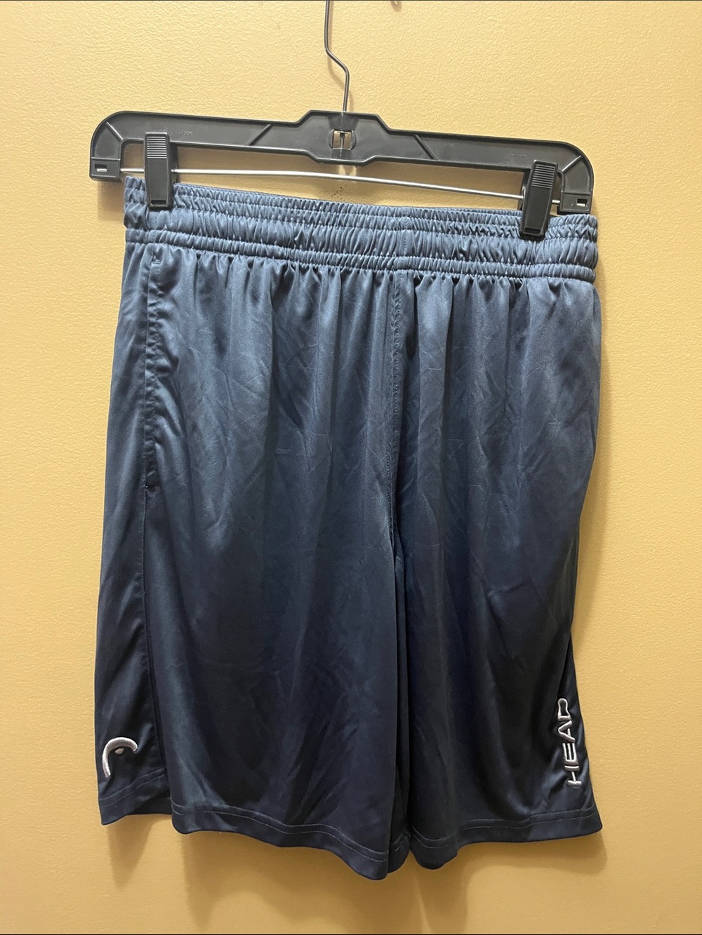 Head Men's Dark Blue Athletic Shorts with White Logo